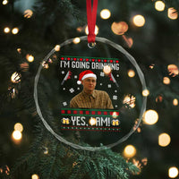 Charlie Hunnam Ed Gein Ugly Christmas Crystal Glass Ornament Monster Movie I'm Going Drinking - Wonder Print Shop