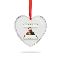 Charlie Hunnam Ed Gein Ugly Christmas Heart Crystal Glass Ornament Funny Drinking Wine Eating These Sinful Cold Cuts - Wonder Print Shop