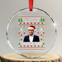 Charlie Kirk Christmas Crystal Glass Ornament Freedom Memorial Patriotic Christian Xmas - Wonder Print Shop