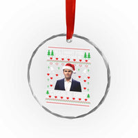 Charlie Kirk Christmas Crystal Glass Ornament Freedom Memorial Patriotic Christian Xmas - Wonder Print Shop