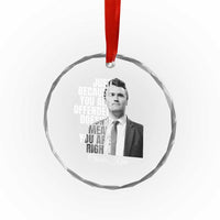 Charlie Kirk Crystal Glass Ornament Free Speech Memorial Tribute TS10
