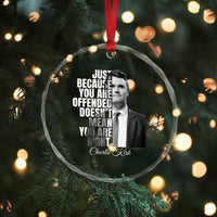 Charlie Kirk Crystal Glass Ornament Free Speech Memorial Tribute TS10
