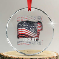 Charlie Kirk Crystal Glass Ornament Great American Patriot American Flag TS11