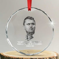 Charlie Kirk Legacy Crystal Glass Ornament Greatness of Our Nation American True Patriot TS02