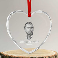 Charlie Kirk Legacy Heart Crystal Glass Ornament Greatness of Our Nation American True Patriot - Wonder Print Shop
