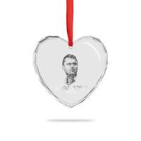 Charlie Kirk Legacy Heart Crystal Glass Ornament Greatness of Our Nation American True Patriot - Wonder Print Shop