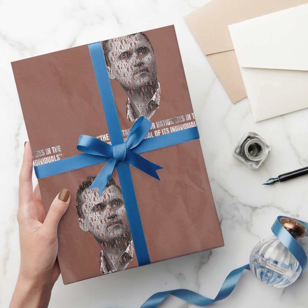 Charlie Kirk Legacy Wrapping Paper Roll Greatness of Our Nation American True Patriot - Wonder Print Shop