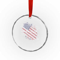 Charlie Kirk Memorial Crystal Glass Ornament Erika Kirk Quote Patriotism Faith Gods Merciful Love TS10