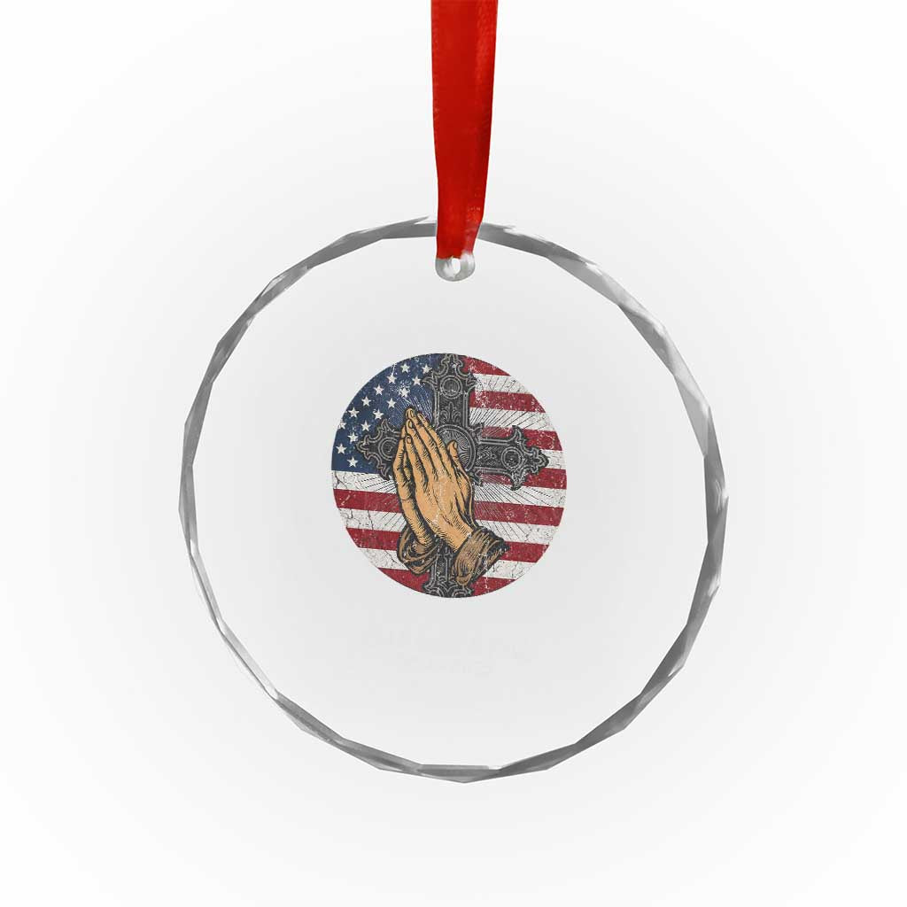 Charlie Kirk Memorial Crystal Glass Ornament They Can Silence One But They Cant Silence Us All TS11