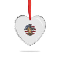 Charlie Kirk Memorial Heart Crystal Glass Ornament They Can Silence One But They Cant Silence Us All - Wonder Print Shop