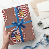 Charlie Kirk Memorial Wrapping Paper Roll Retro American Flag - Wonder Print Shop