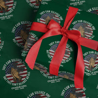 Charlie Kirk Memorial Wrapping Paper Roll They Can Silence One But They Cant Silence Us All - Wonder Print Shop