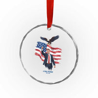 Charlie Kirk Tribute Crystal Glass Ornament A True Patriot American Flag Patriotic Eagle TS02