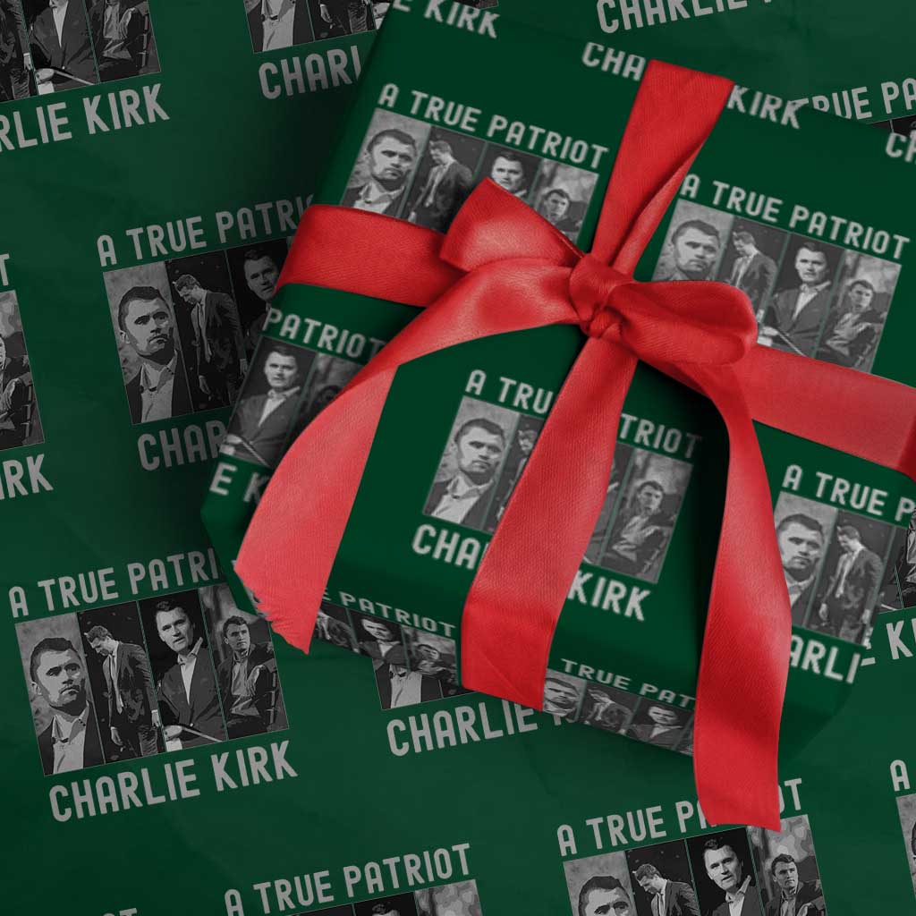 Charlie Kirk Tribute Wrapping Paper Roll A True Patriot Conservative Memorial - Wonder Print Shop