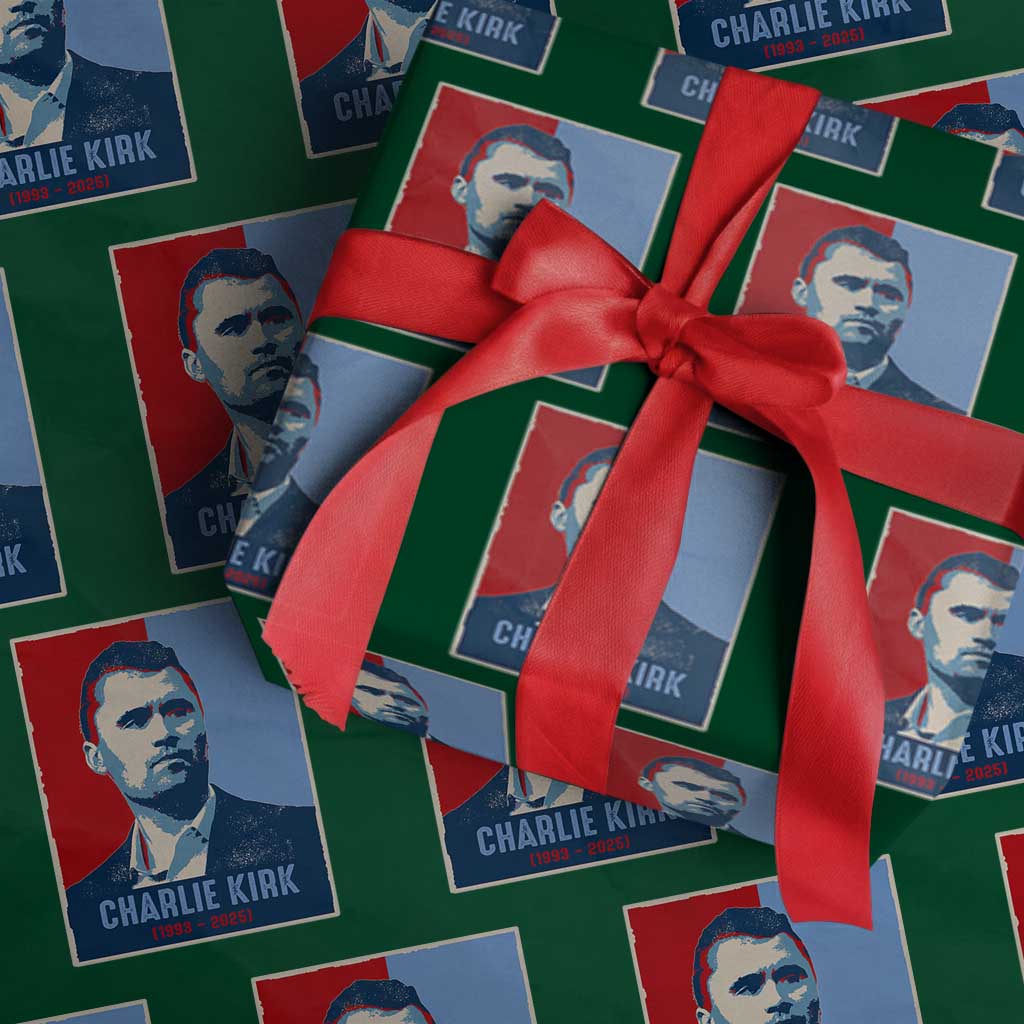 Charlie Kirk Tribute Wrapping Paper Roll Freedom Hope Memorial 1993 2025 - Wonder Print Shop