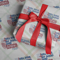 Charlie Kirk Wrapping Paper Roll Fear Not Mens Christian Memorial Tribute Charlie Cross US Flag - Wonder Print Shop