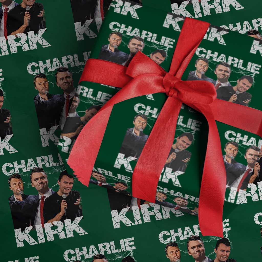 Charlie Kirk Wrapping Paper Roll Freedom Speech A True Patriot Tribute Bootleg - Wonder Print Shop
