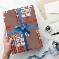 Charlie Kirk Wrapping Paper Roll You Cant Silence Us All USA Flag - Wonder Print Shop