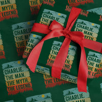 Charlie The Man The Myth The Legend Wrapping Paper Roll Retro Vintage - Wonder Print Shop