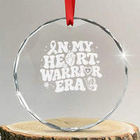 CHD Heart Disease Awareness Crystal Glass Ornament In My Heart Warrior Era