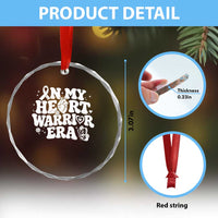 CHD Heart Disease Awareness Crystal Glass Ornament In My Heart Warrior Era
