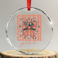 Cheer Girl Football Team Spirit Crystal Glass Ornament Gift For Cheerleader - Wonder Print Shop