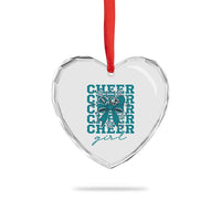 Cheer Girl Football Team Spirit Heart Crystal Glass Ornament Cheerleading Gift - Wonder Print Shop