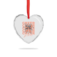 Cheer Girl Football Team Spirit Heart Crystal Glass Ornament Gift For Cheerleader - Wonder Print Shop