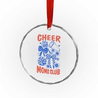 Cheer Moms Club Crystal Glass Ornament Funny Cheerleading Mom Mother’s Day Gift