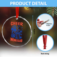 Cheer Moms Club Crystal Glass Ornament Funny Cheerleading Mom Mother’s Day Gift