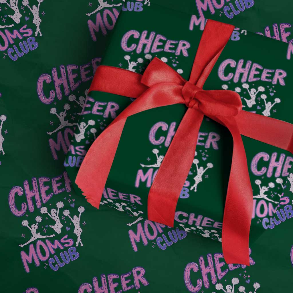 Cheer Moms Club Wrapping Paper Roll Cheerleader Mom Mother’s Day Gift