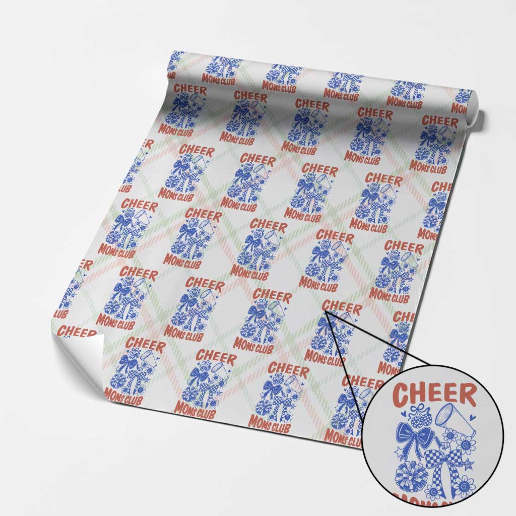 Cheer Moms Club Wrapping Paper Roll Funny Cheerleading Mom Mother’s Day Gift