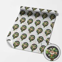 Cheerful Gnome Playing Darts Wrapping Paper Roll St Patricks Day Gift
