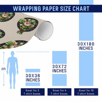 Cheerful Gnome Playing Darts Wrapping Paper Roll St Patricks Day Gift
