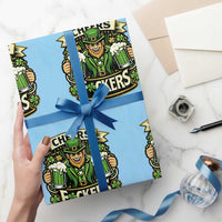 Cheers Fckers Wrapping Paper Roll Funny Leprechaun St Patricks Day Party
