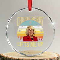 Cherie Berry Lifts Me Up Crystal Glass Ornament Retro Vinatge Elevator Tribute Funny NC Meme - Wonder Print Shop