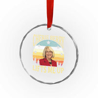 Cherie Berry Lifts Me Up Crystal Glass Ornament Retro Vinatge Elevator Tribute Funny NC Meme - Wonder Print Shop
