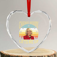 Cherie Berry Lifts Me Up Heart Crystal Glass Ornament Retro Vinatge Elevator Tribute Funny NC Meme - Wonder Print Shop