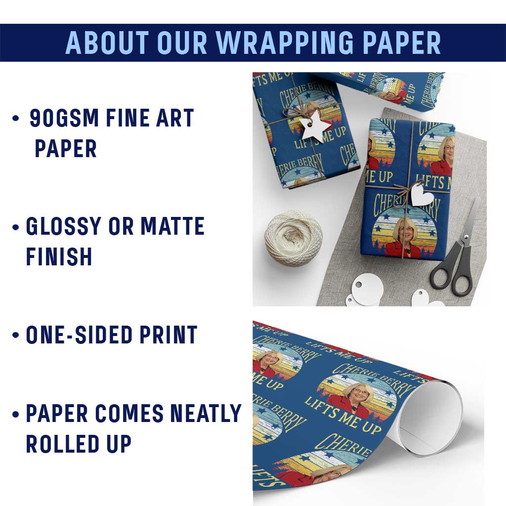Cherie Berry Lifts Me Up Wrapping Paper Roll Retro Vinatge Elevator Tribute Funny NC Meme - Wonder Print Shop