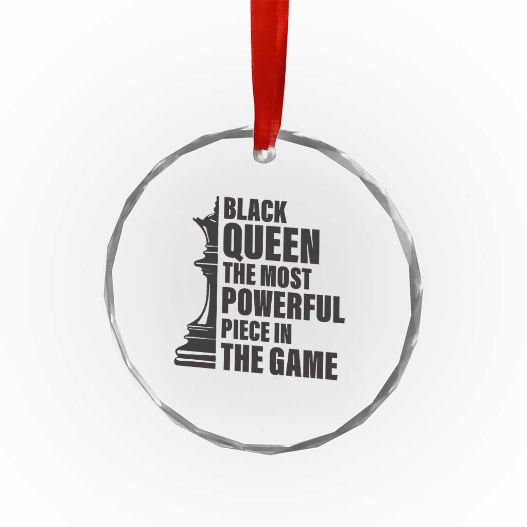 Chess Lover Crystal Glass Ornament Black Queen The Most Powerful Piece In The Game Checkmate