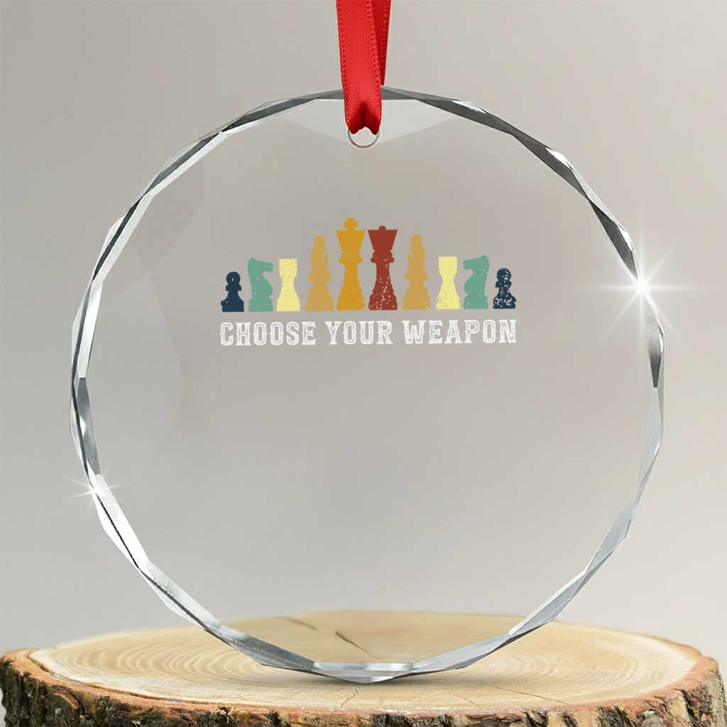 Chess Lover Crystal Glass Ornament Choose Your Weapon Retro Vintage TS11