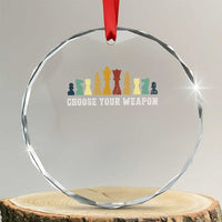 Chess Lover Crystal Glass Ornament Choose Your Weapon Retro Vintage TS11