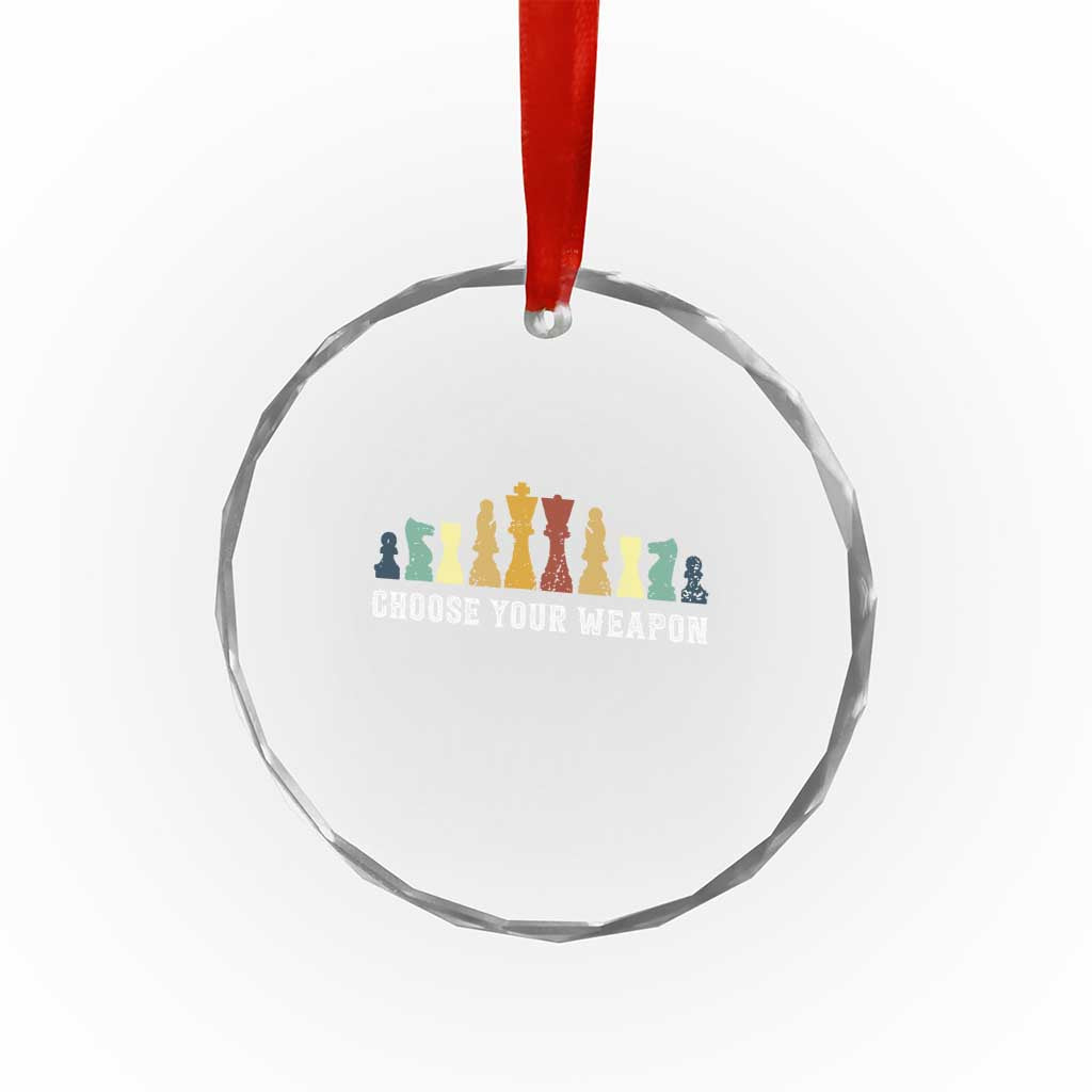 Chess Lover Crystal Glass Ornament Choose Your Weapon Retro Vintage - Wonder Print Shop