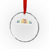 Chess Lover Crystal Glass Ornament Choose Your Weapon Retro Vintage TS11