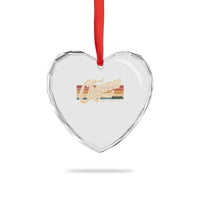 Cheyenne Wyoming Pride Retro Vintage WY State Heart Crystal Glass Ornament