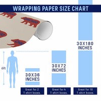 Chicago Baseball Wrapping Paper Roll Vintage Distressed Illinois City Pride Baseball Lover