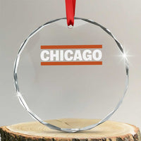 Chicago Crystal Glass Ornament Classic Retro City Illinois IL Lake Michigan Midwest Pride - Wonder Print Shop