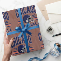 Chicago Football Lover Wrapping Paper Roll Windy City Pride Sports Fan - Wonder Print Shop