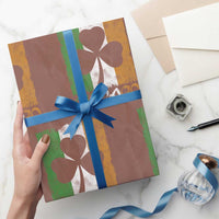 Chicago IL St Patricks Day Wrapping Paper Roll Distressed Shamrock Vintage Irish Flag