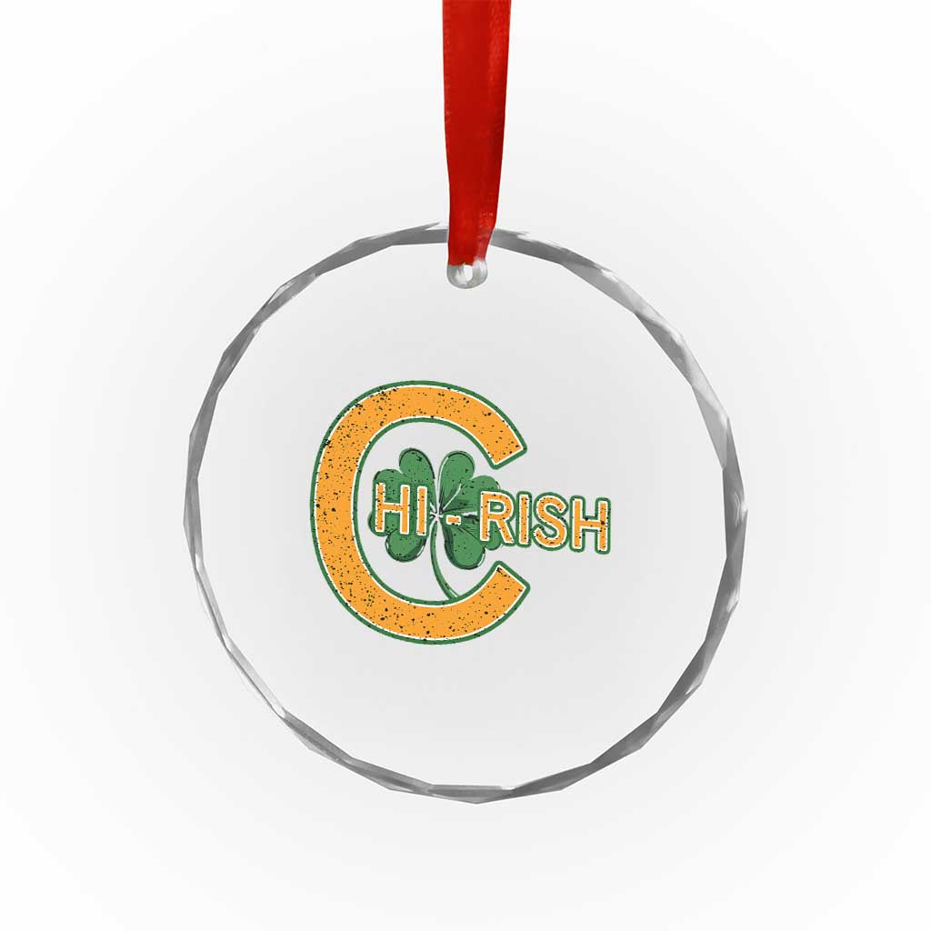 Chicago Irish Chirish Crystal Glass Ornament Happy Saint Patrick's Day Lucky Shamrock TS02